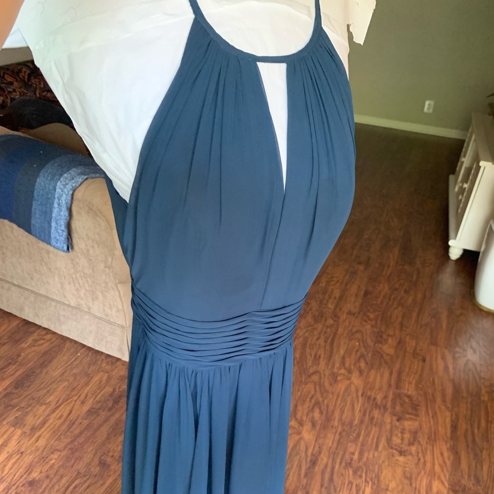 Navy birdy grey bridesmaid dress